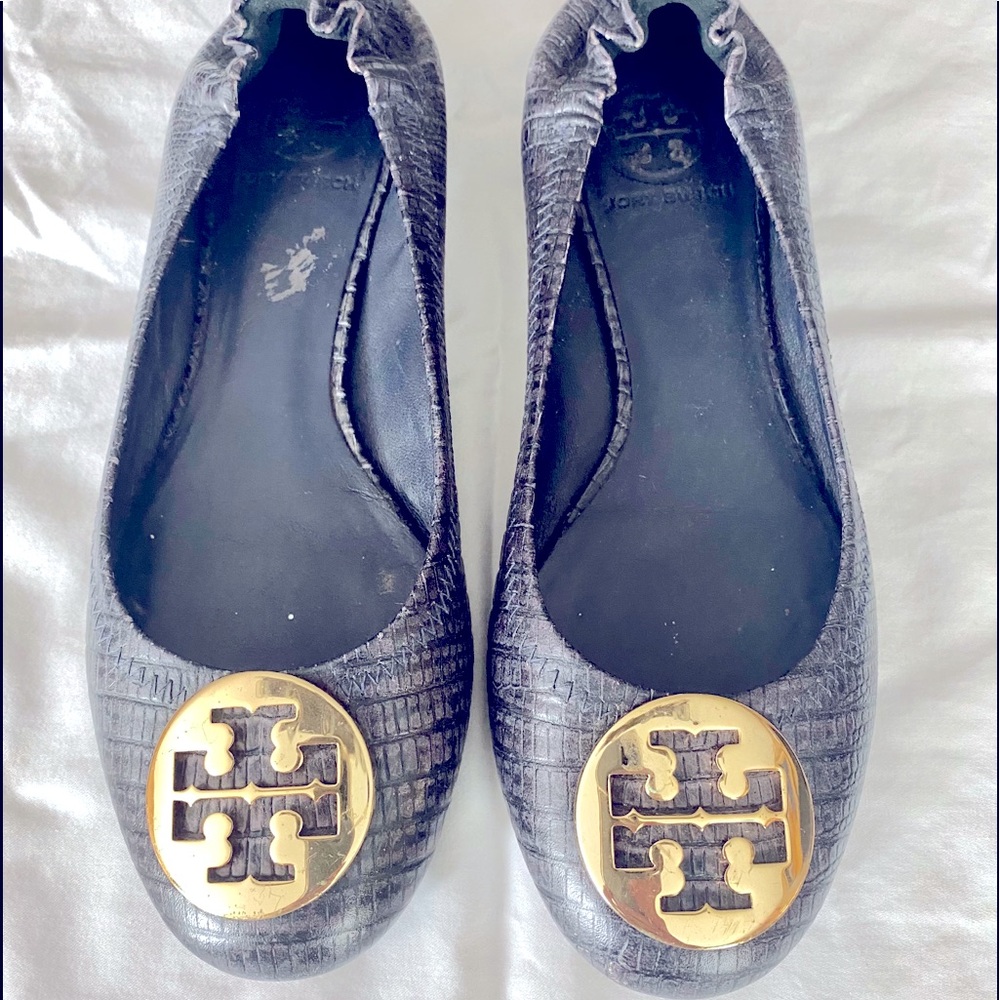 Tory Burch navy blue flats